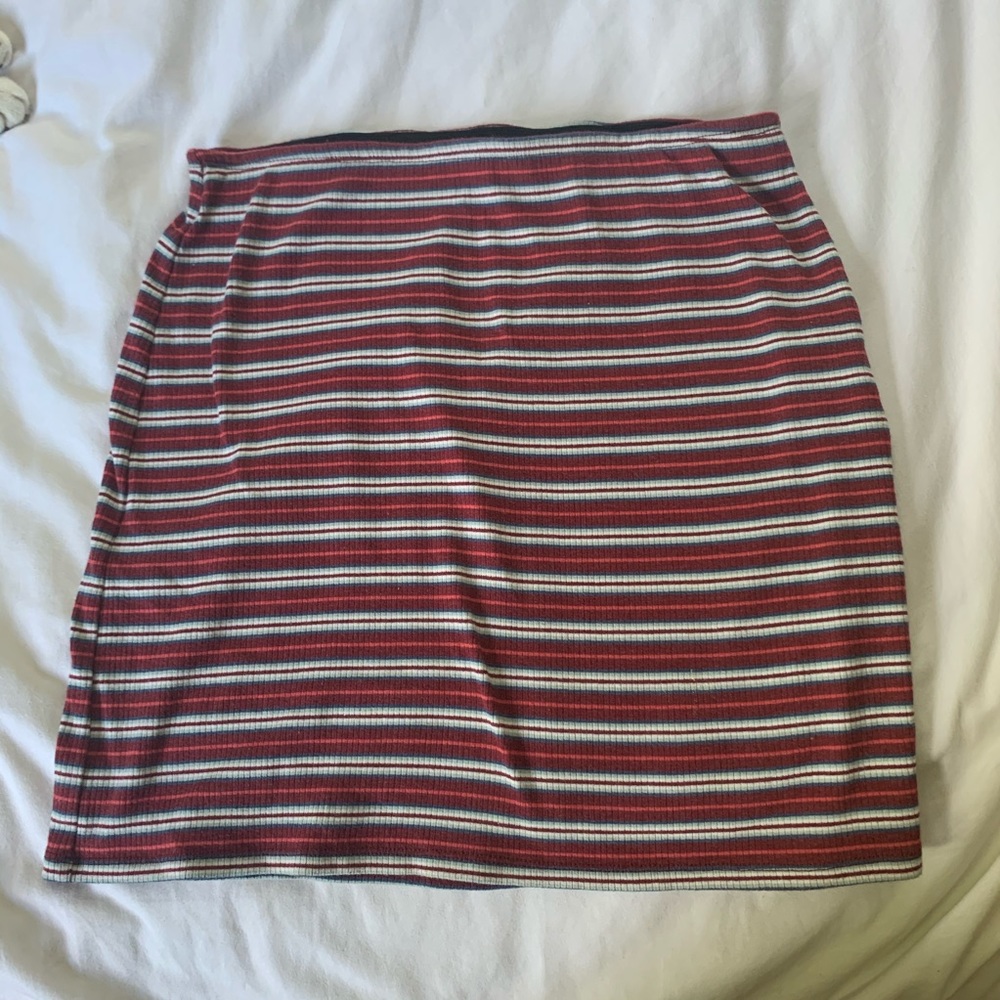 hollister striped skirt bodycon